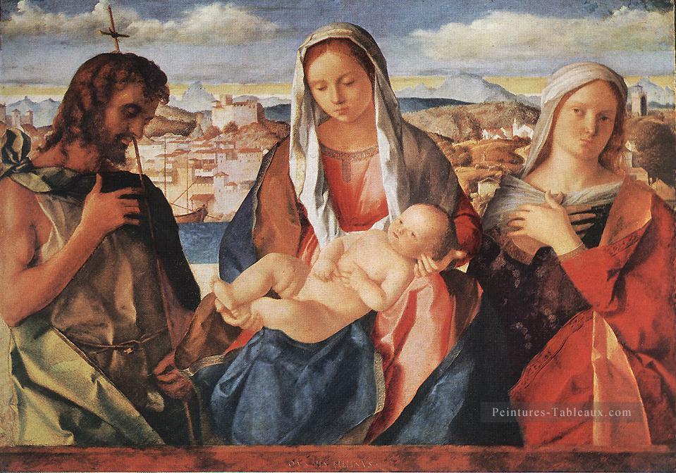 Vierge à l’Enfant avec St Jean Renaissance Giovanni Bellini Peintures à l'huile